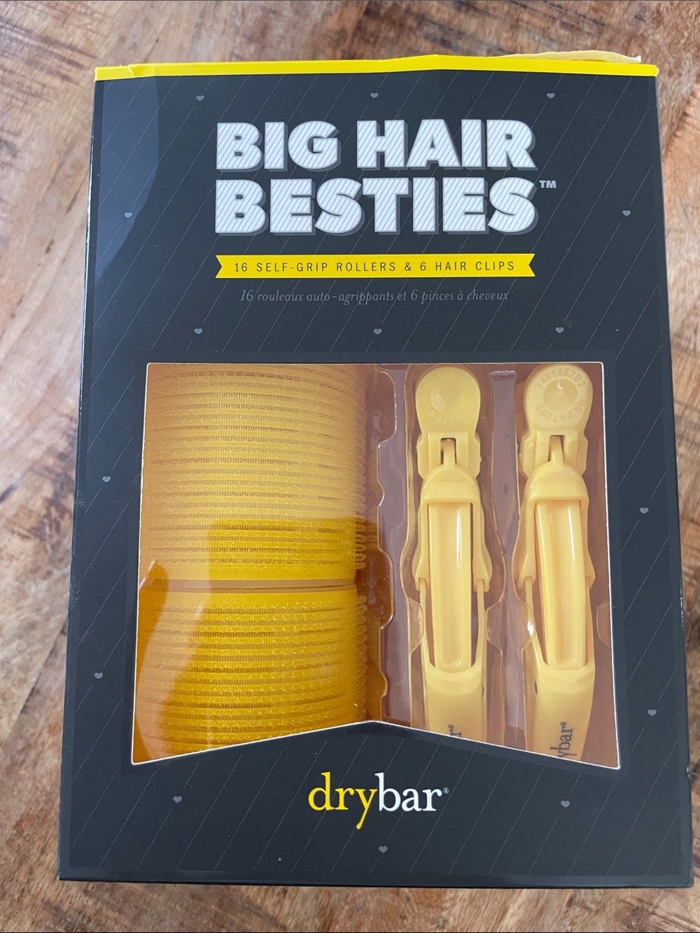 Drybar Yellow Big Hair Besties Self-Grip Rollers & Clips Set